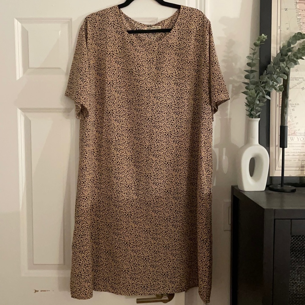 Dalmatian Print Shift Dress